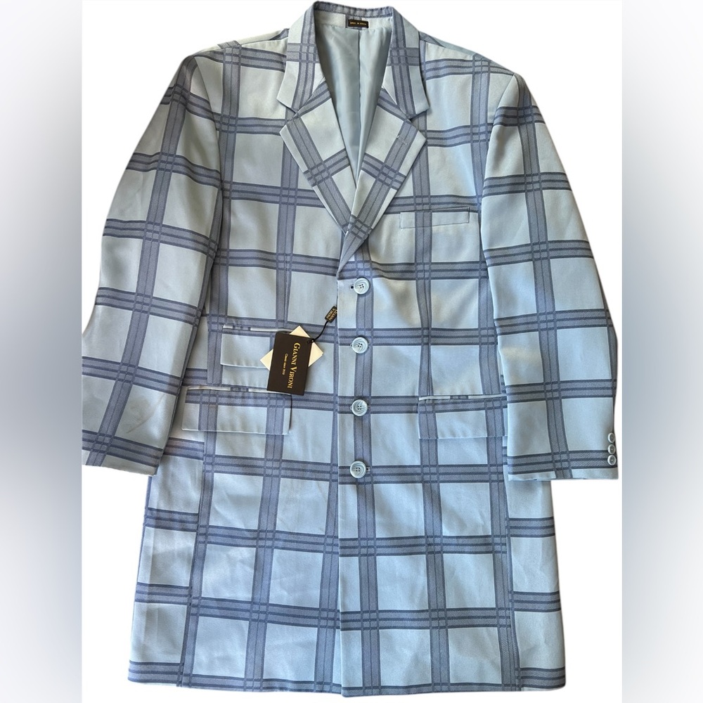 Gianni Vironi NEW Blue Blazer Jacket Size Size 40R